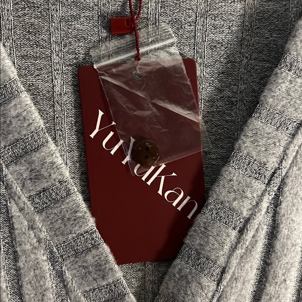 NWT 🖤 OVERSIZED LONG GRAY LIGHTWEIGHT KNIT CARDIGAN SWEATER Women’s XL 20/22 - Picture 5 of 11